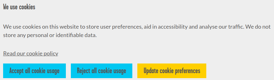 Screenshot of YoungMinds cookie banner